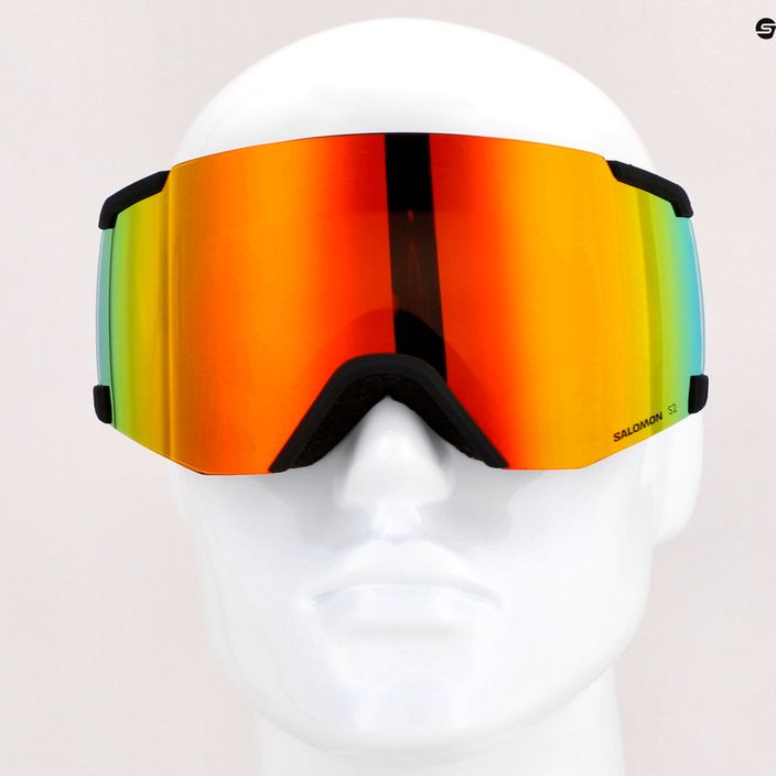 Salomon S/View ski goggles black/ml mid red L47006300 11