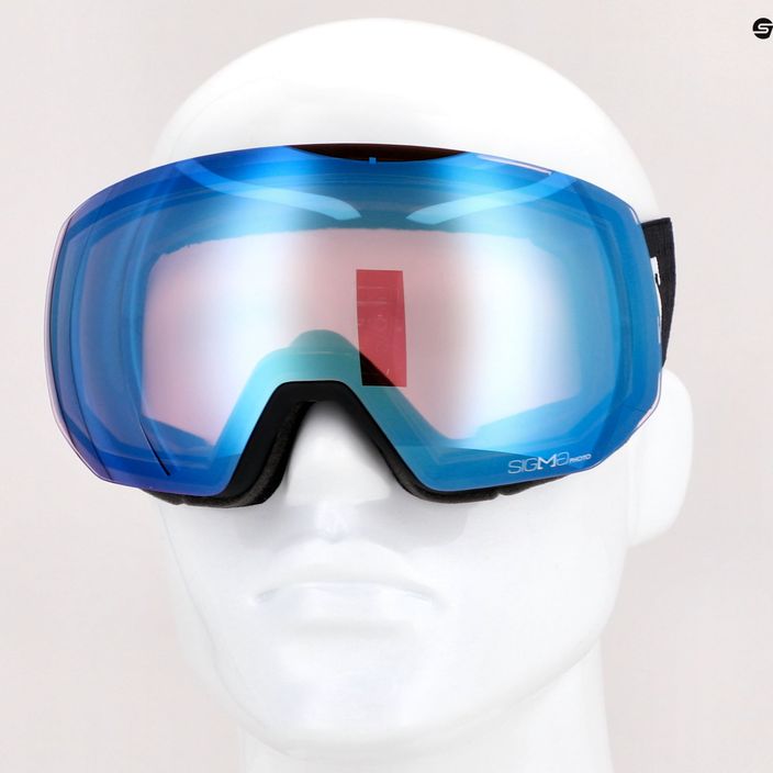 Salomon Radium Pro Photo black/sigma photo sky blue ski goggles L41784800 11