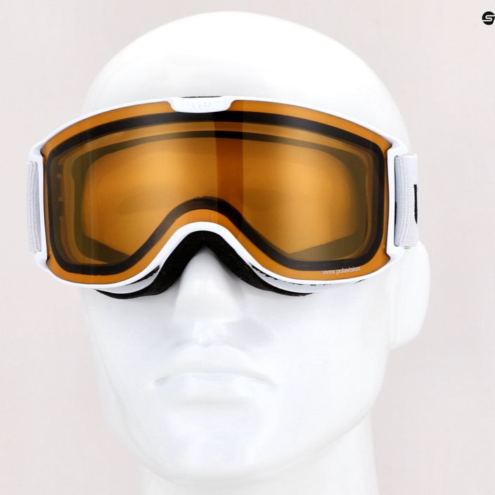 Ski goggles UVEX Skyper P white mat/polavision brown/clear 55/0/444/1030 7