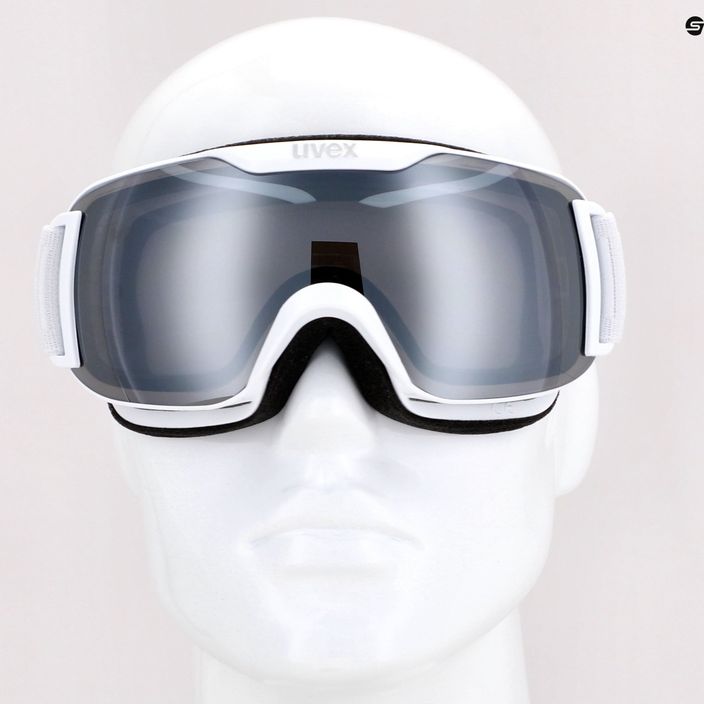 Ski goggles UVEX Downhill 2000 S LM white mat/mirror silver/clear 55/0/438/1026 8