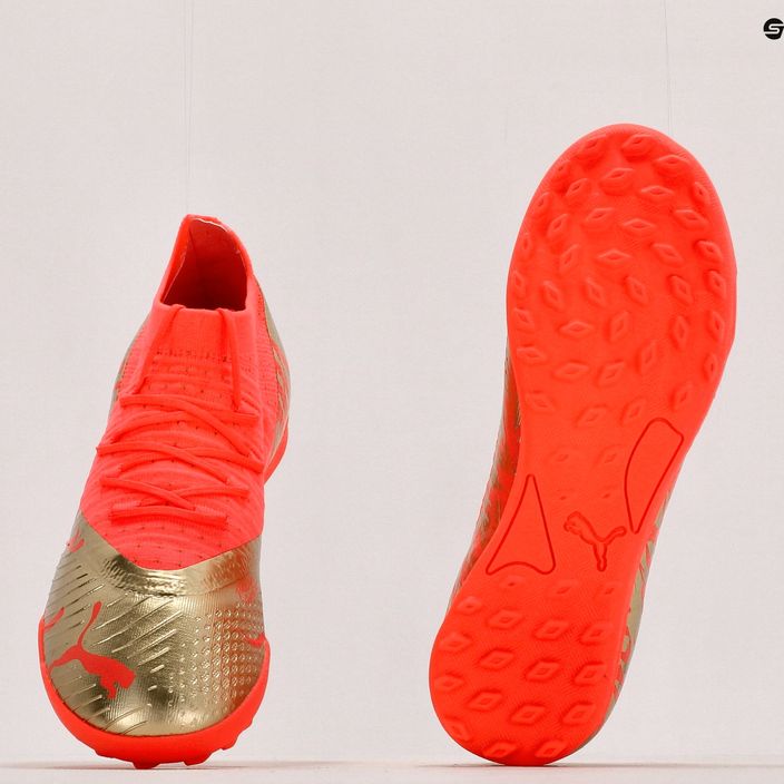 Children's football boots PUMA Future Z 3.4 Neymar Jr. TT orange and gold 107108 01 11