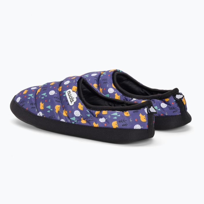 Nuvola Classic Printed teddy blue children's winter slippers 3