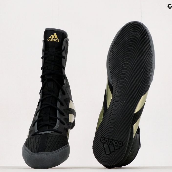 adidas Box Hog 4 boxing shoes black and gold GZ6116 13