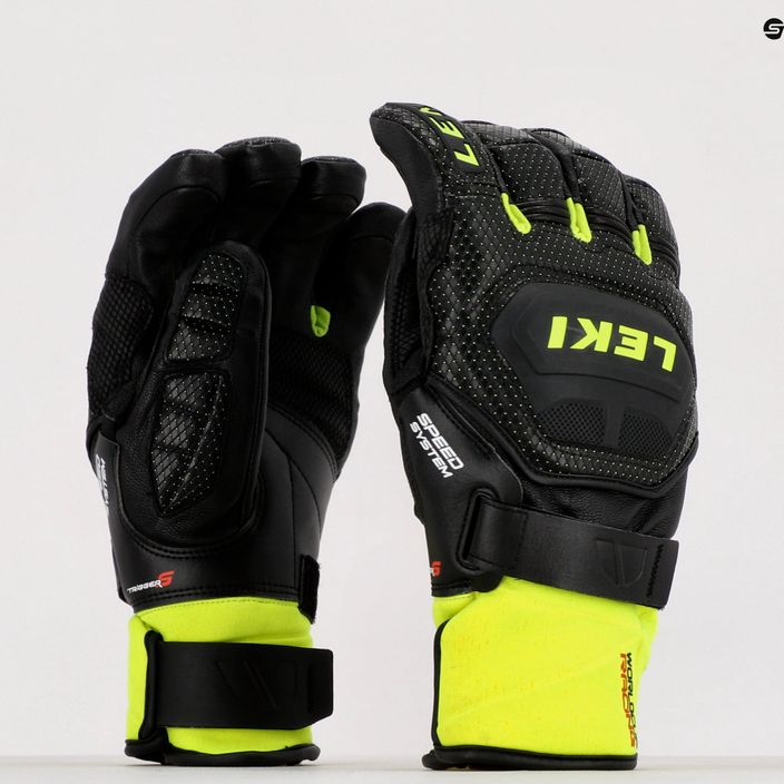 LEKI Worldcup Race Flex S Speed System men's ski glove black-green 649802301080 8