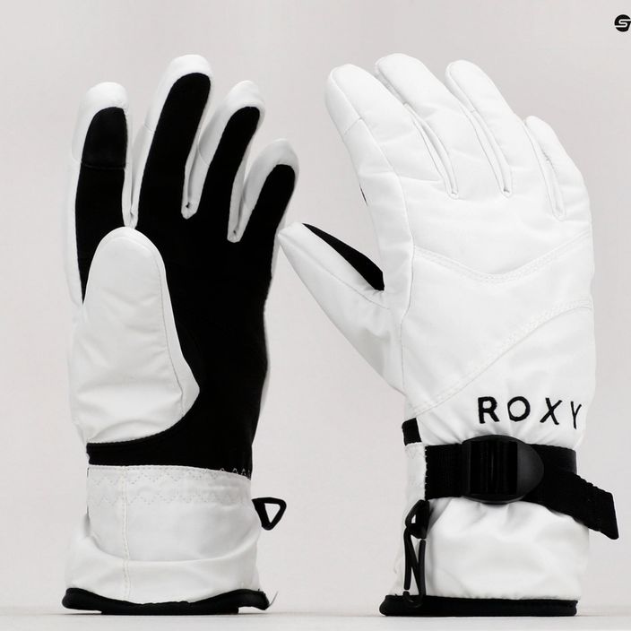 Women's snowboard gloves ROXY Jetty Solid 2021 bright white 6