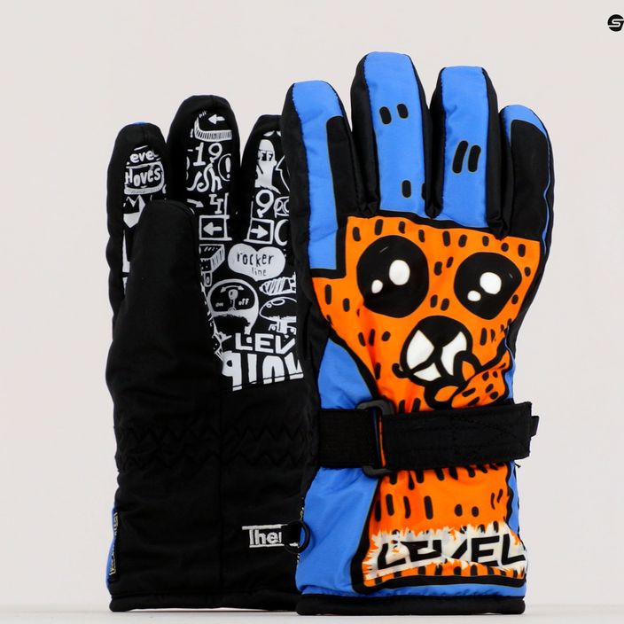 Level Junior children's ski gloves blue-brown 4152JG 7