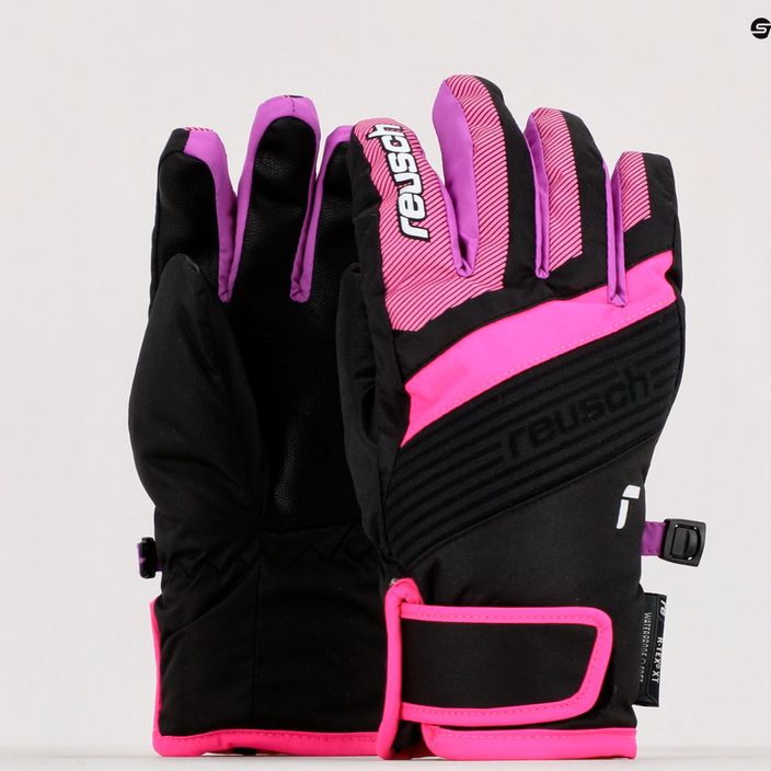 Reusch Duke R-Tex XT children's ski gloves black-pink 7