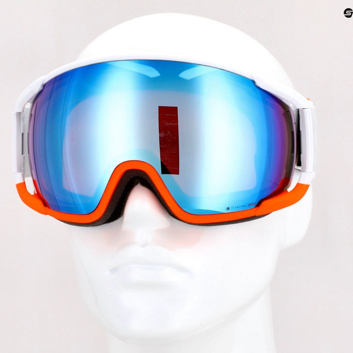Ski goggles POC Zonula Clarity Comp white/fluorescent orange/spektris blue 11