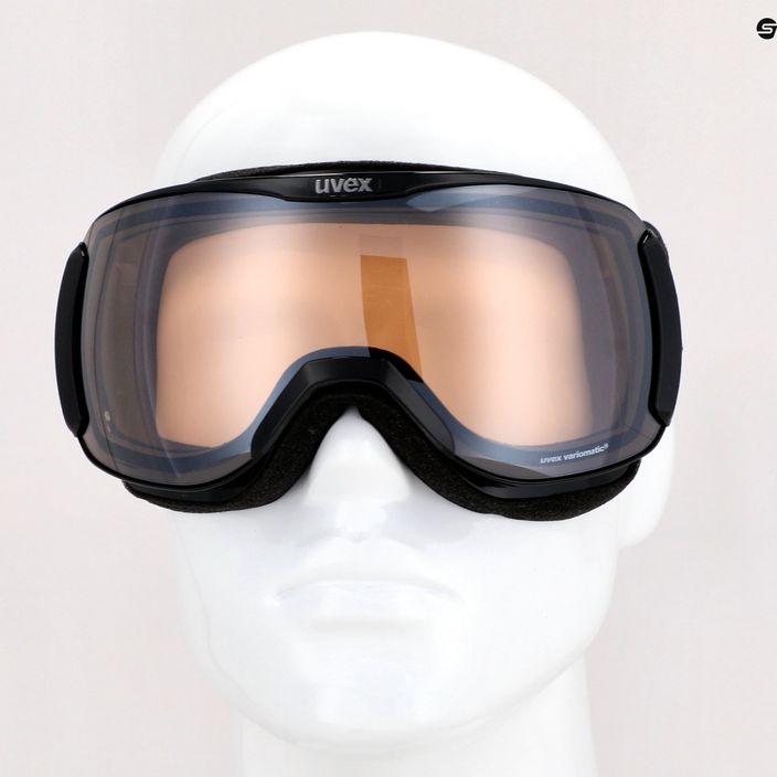 Ski goggles UVEX Downhill 2100 V black/mirror silver variomatic/clear 55/0/391/2230 11