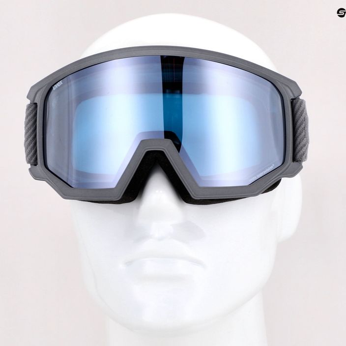 UVEX Athletic FM ski goggles rhino mat/mirror silver blue 55/0/520/5230 11