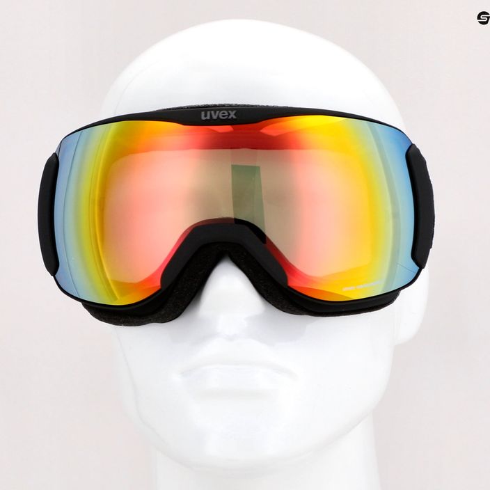 UVEX Downhill 2100 V ski goggles black mat/mirror rainbow variomatic/clear 55/0/391/2030 12