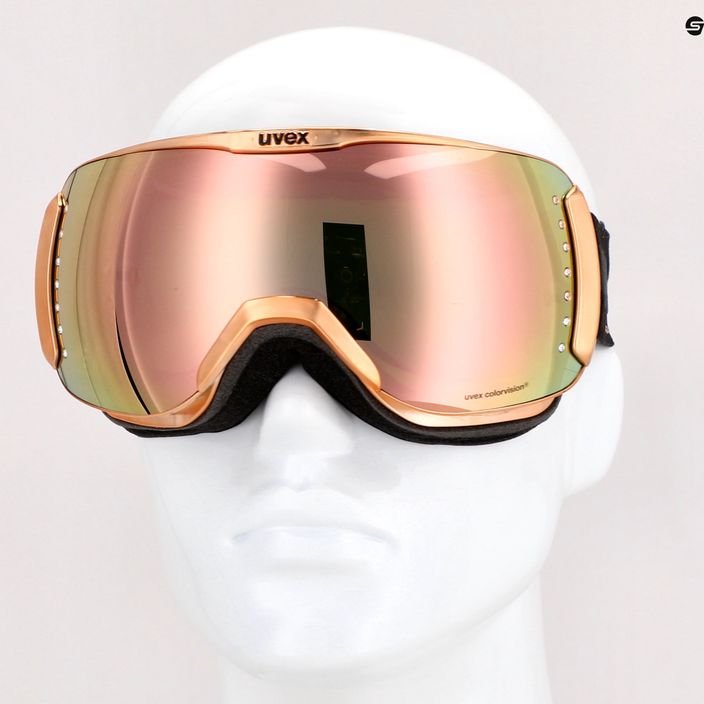 UVEX ski goggles Dh 2100 WE rose chrome/mirror rose colorvision green 55/0/396/0230 11
