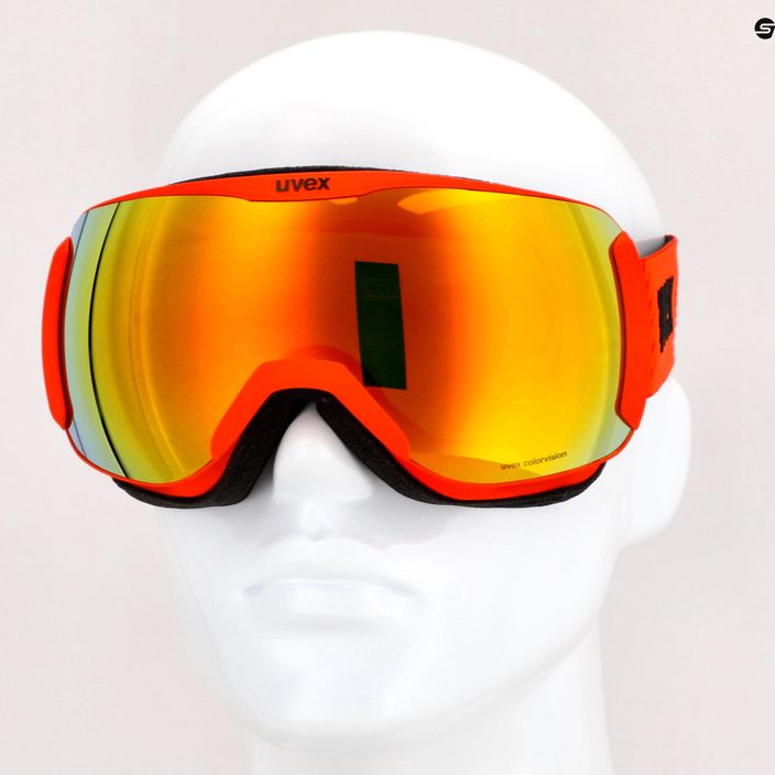 UVEX Downhill 2100 CV ski goggles fierce red mat/mirror orange colorvision green 55/0/392/3130 11