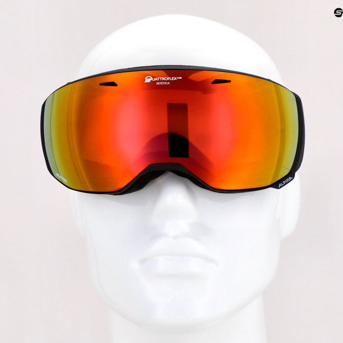 Ski goggles Alpina Estetica Q-Lite black/rose matt/rainbow sph 10