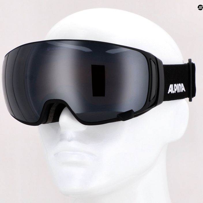 Ski goggles Alpina Double Jack Mag Q-Lite black matt/mirror black 12