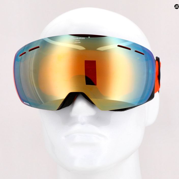 Ski goggles Alpina Granby Q-Lite black/pumpkin matt/gold sph 10