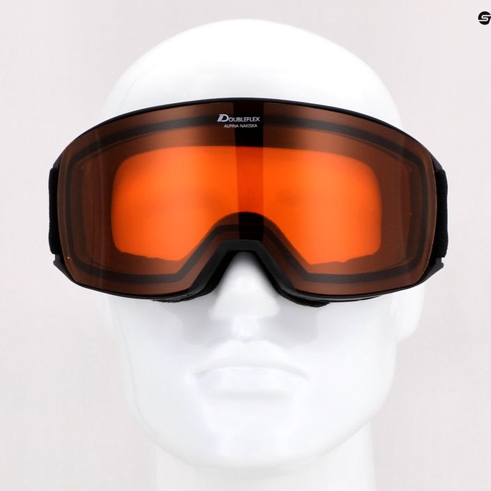 Ski goggles Alpina Nakiska black/rose matt/orange 10