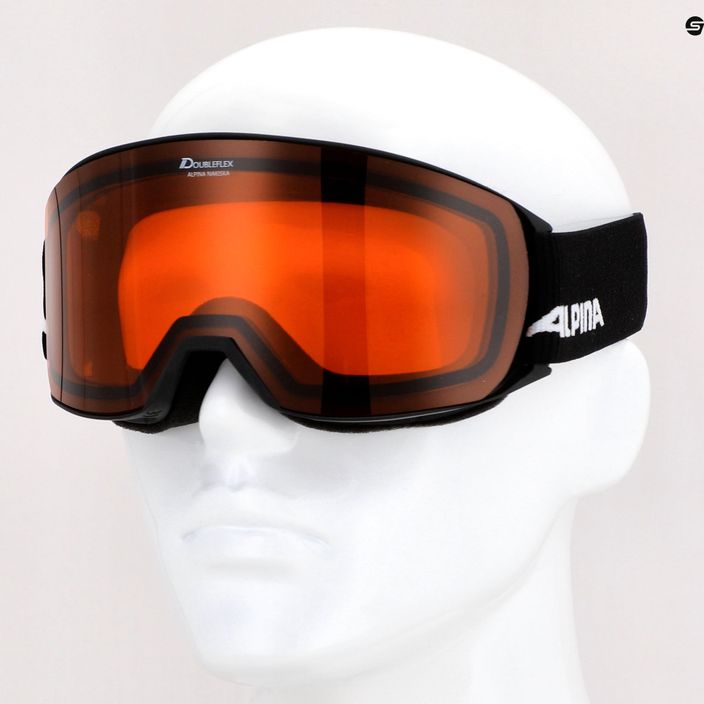Ski goggles Alpina Nakiska black matt/orange 10