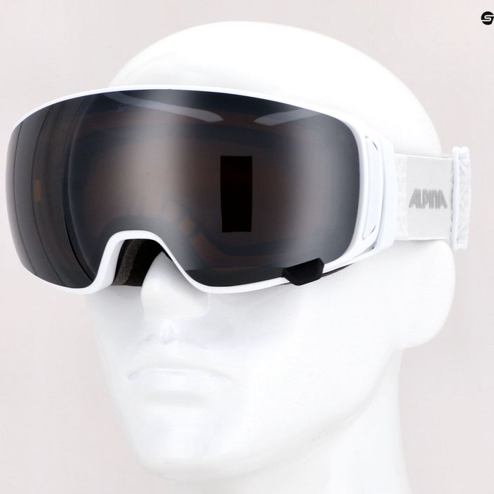 Ski goggles Alpina Double Jack Mag Q-Lite white gloss/mirror black 13