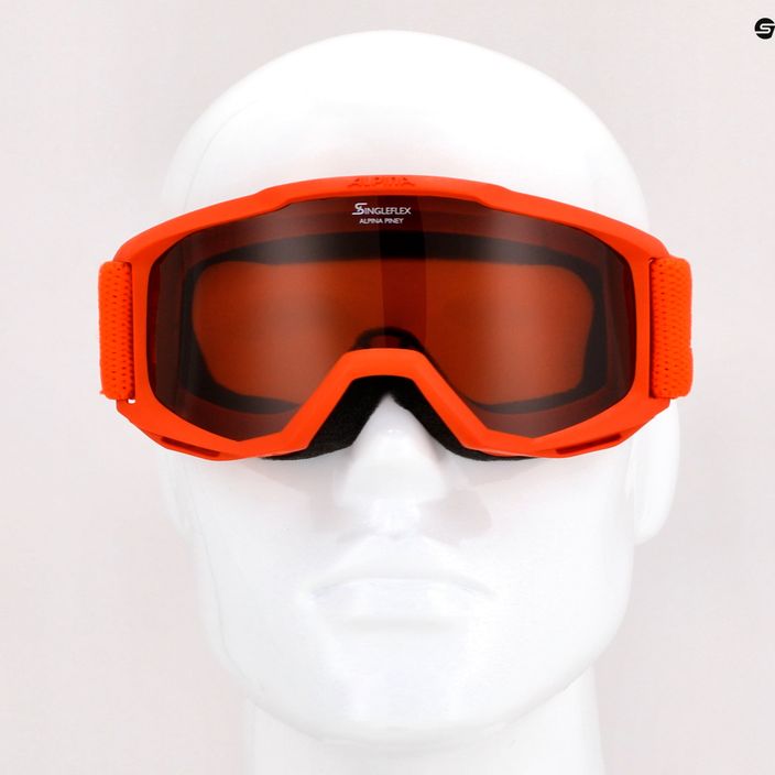 Children's ski goggles Alpina Piney pumpkin matt/orange 10