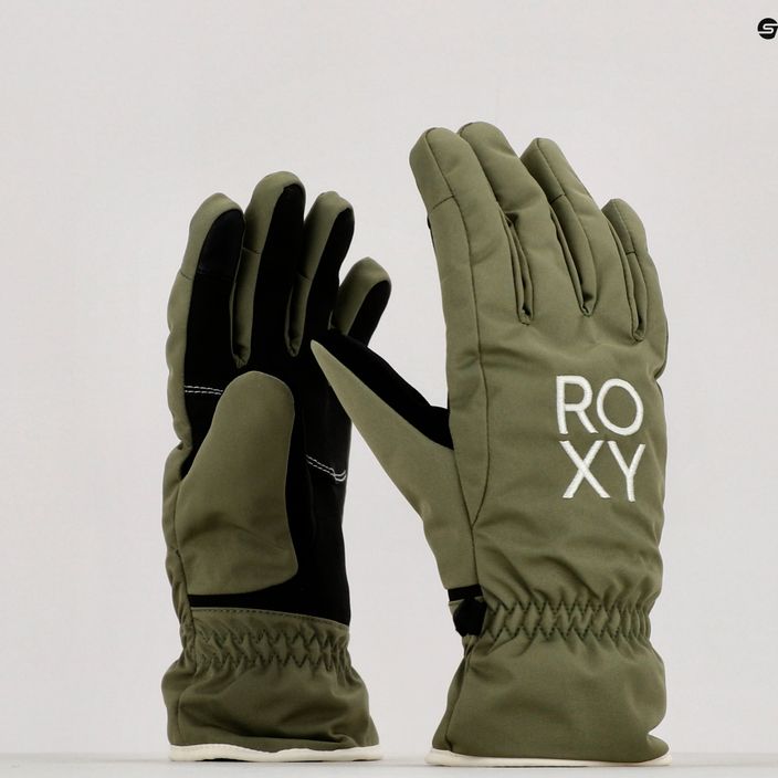 Women's snowboard gloves ROXY Freshfields 2021 deep lichen green 8