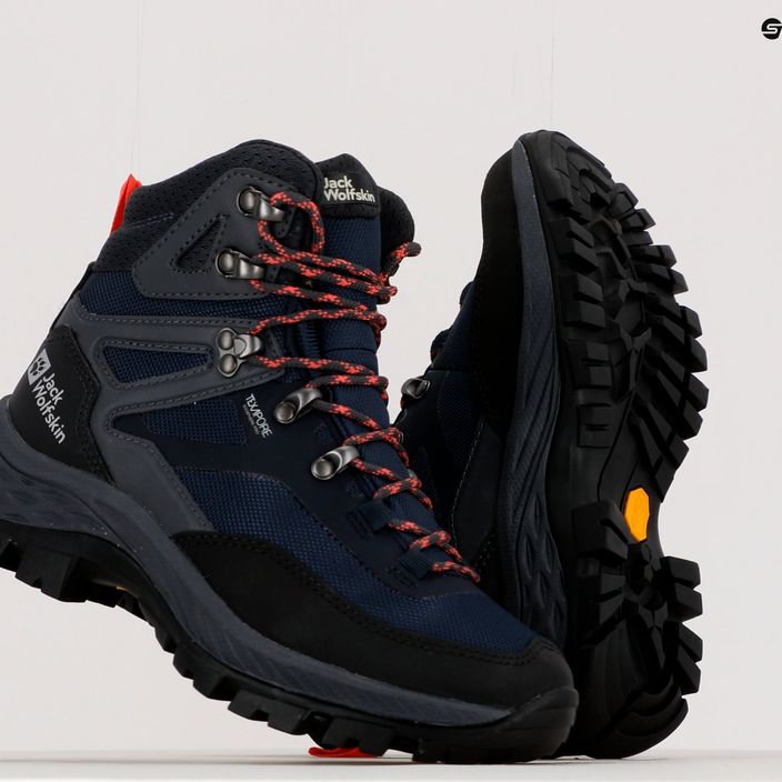 Jack Wolfskin women's trekking boots Rebellion Guide Texapore Mid black-blue 4053801 10