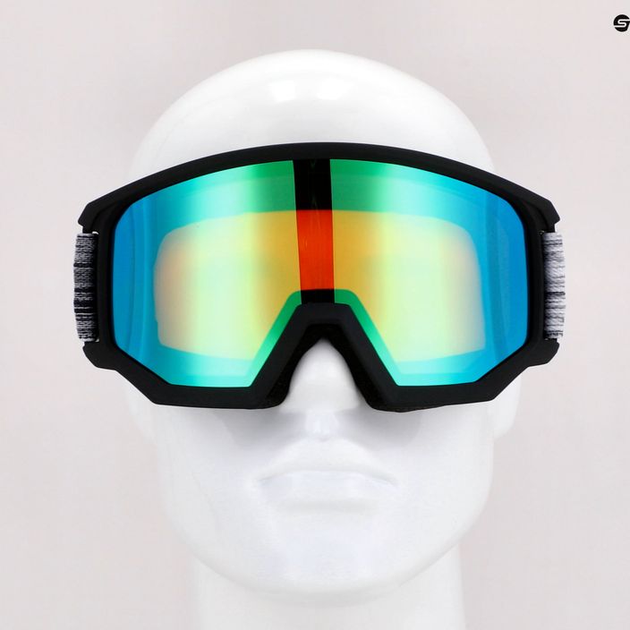 Ski goggles UVEX Athletic FM black mat/mirror green lasergold lite 55/0/520/22 7