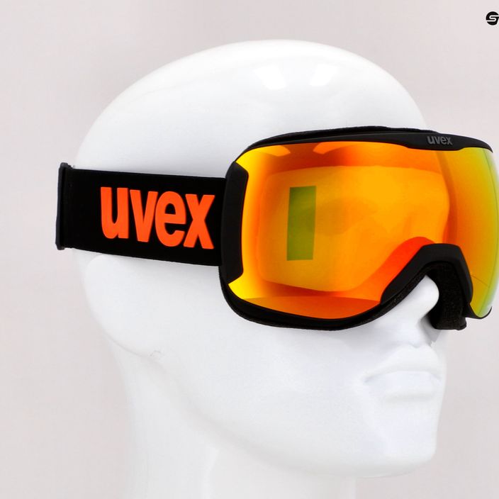 Ski goggles UVEX Downhill 2100 CV black mat/mirror orange colorvision yellow 55/0/392/24 7