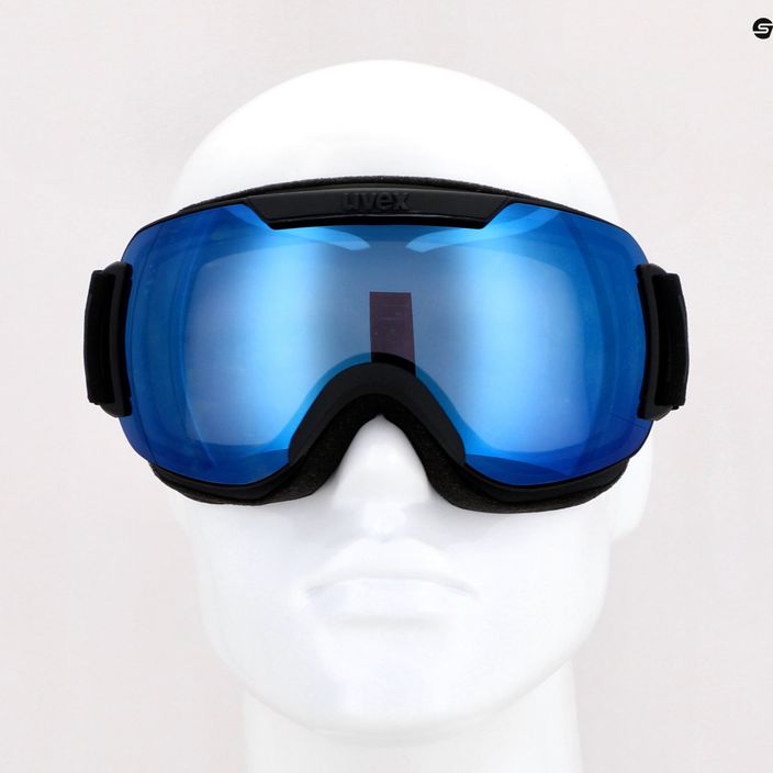 UVEX Downhill 2000 FM ski goggles black matt/mirror blue/clear 55/0/115/24 6