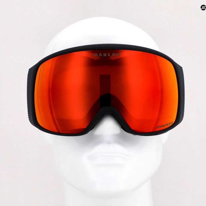 Oakley Flight Tracker matte black/prizm snow torch iridium ski goggles OO7104-07 5