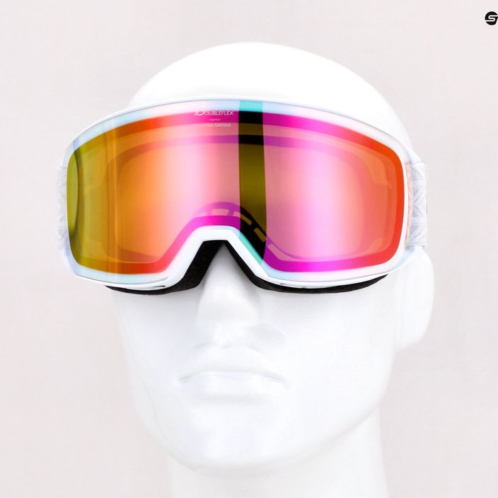 Ski goggles Alpina Nakiska Q-Lite white matt/pink 5