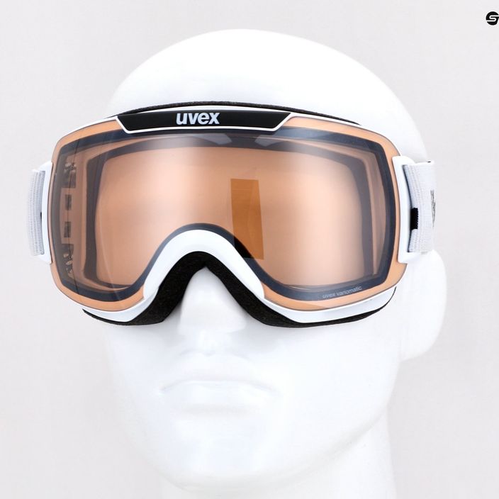 Ski goggles UVEX Downhill 2000 V white/mirror silver variomatic 55/0/123/11 9