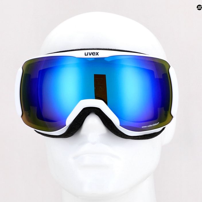 UVEX Downhill 2100 CV ski goggles white mat/mirror blue colorvision green 55/0/392/10 10
