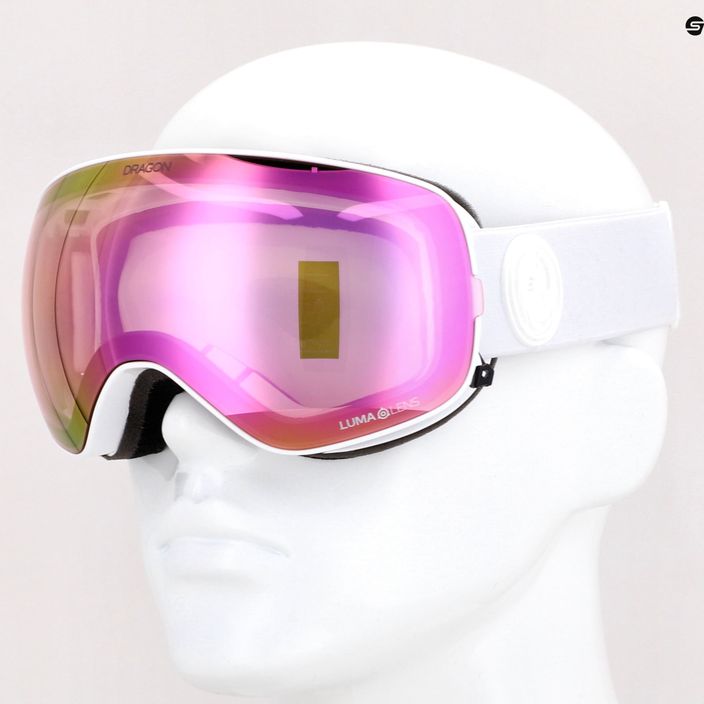 DRAGON X2S whiteout/lumalens pink ion/lumalens dark smoke ski goggles 30786/7230195 12