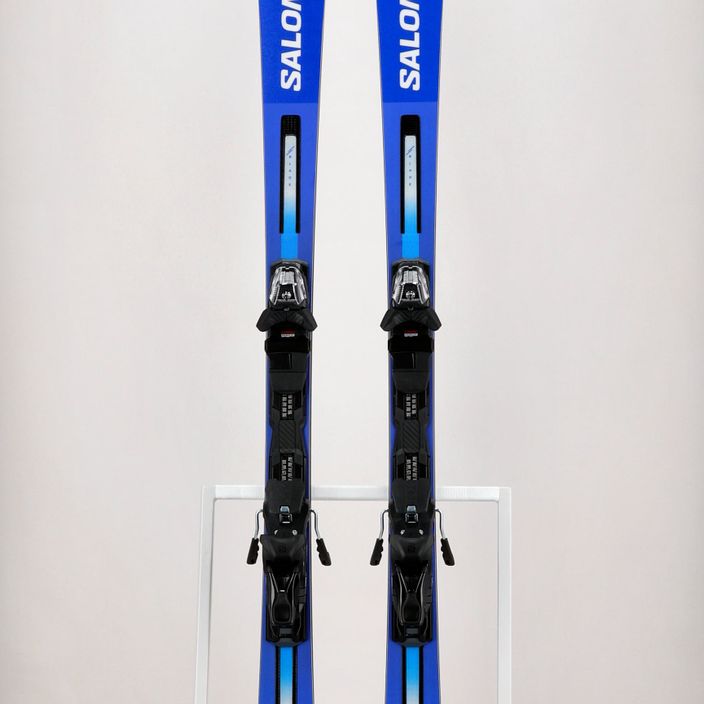 Salomon S Race SL 10 + M12 GW blue and white downhill skis L47038200 16
