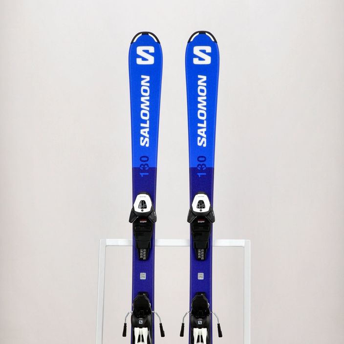Children's downhill skis Salomon S Race MT Jr. + L6 blue L47041900 15