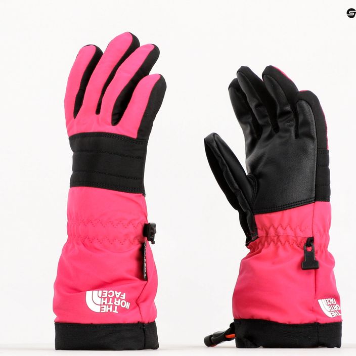 Children's ski glove The North Face Montana Ski pink and black NF0A7RHCND51 7