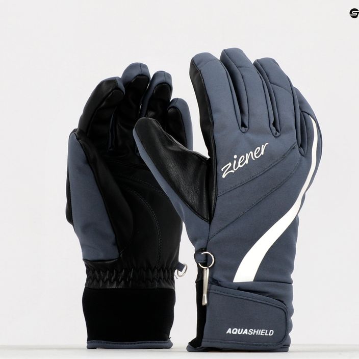 Women's Ski Gloves ZIENER Kitty AS grey 801165 10
