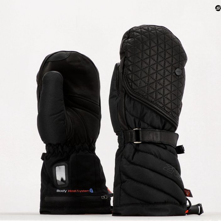 Women's heated ski glove Lenz Heat Glove 6.0 Finger Cap Mittens black 1206 10