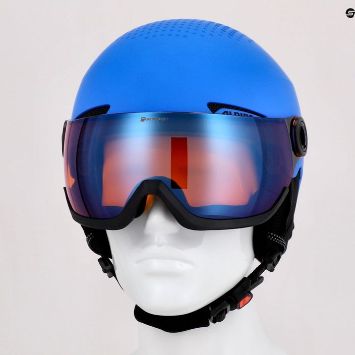 Children's ski helmets Alpina Zupo Visor Q-Lite blue matt 14