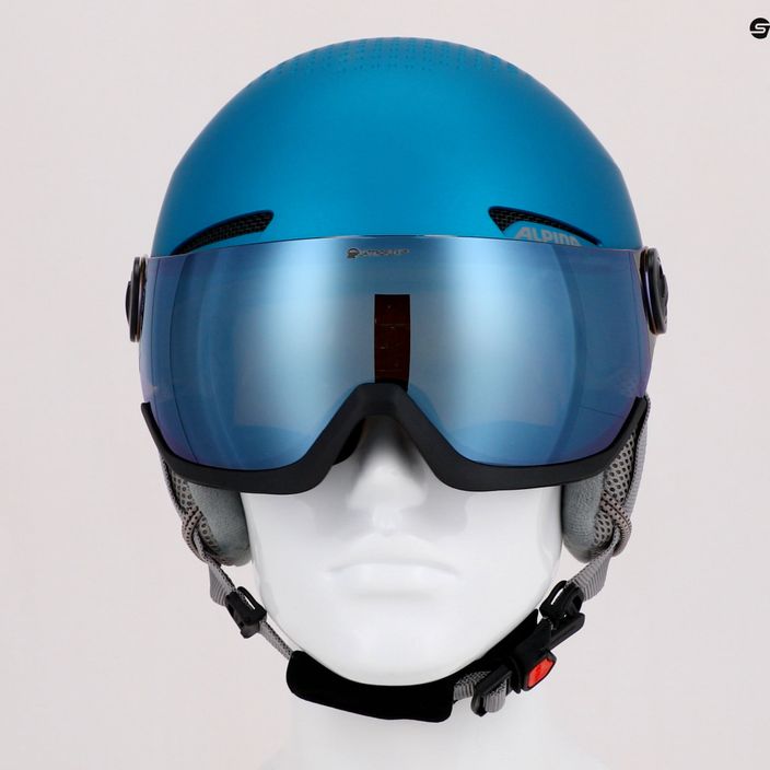 Children's ski helmets Alpina Zupo Visor Q-Lite turquoise matt 14