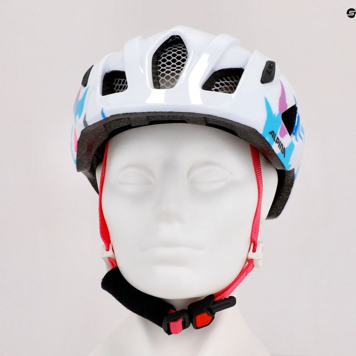 Children's bicycle helmet Alpina Pico pearlwhite butterflies gloss 11