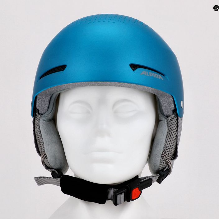 Children's ski helmets Alpina Zupo turquoise matt 15