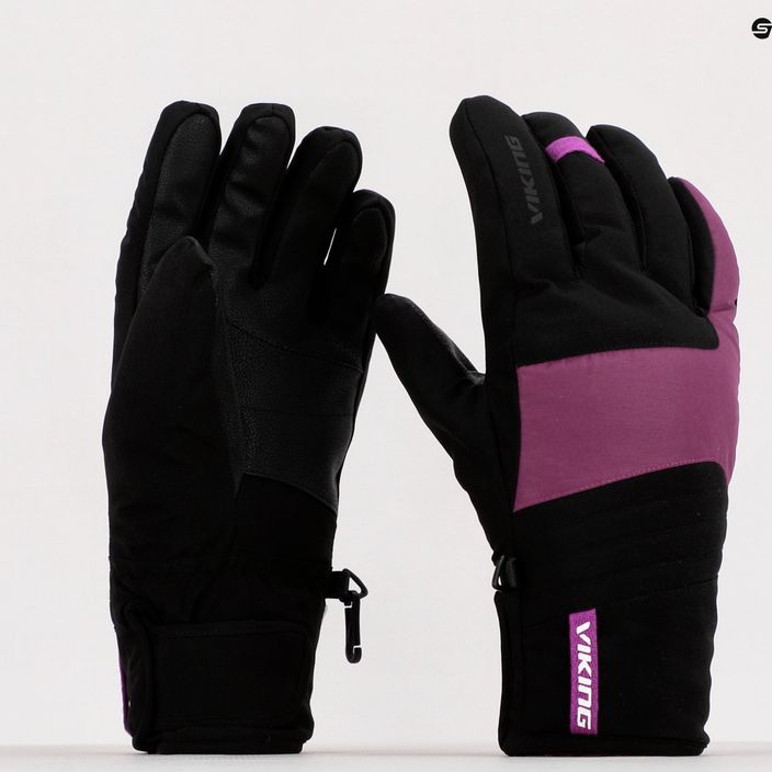 Viking Espada men's ski gloves black/purple 113/24/4587 10
