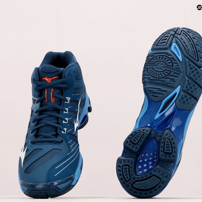 Men's volleyball shoes Mizuno Wave Voltage Mid navy blue V1GA216521 15