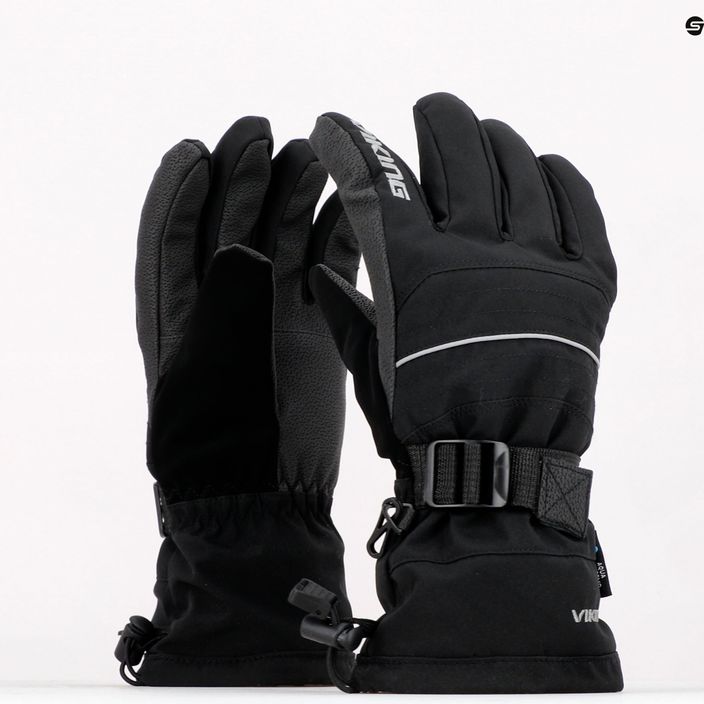 Men's ski gloves Viking Bormio black/grey 110/20/4098 10