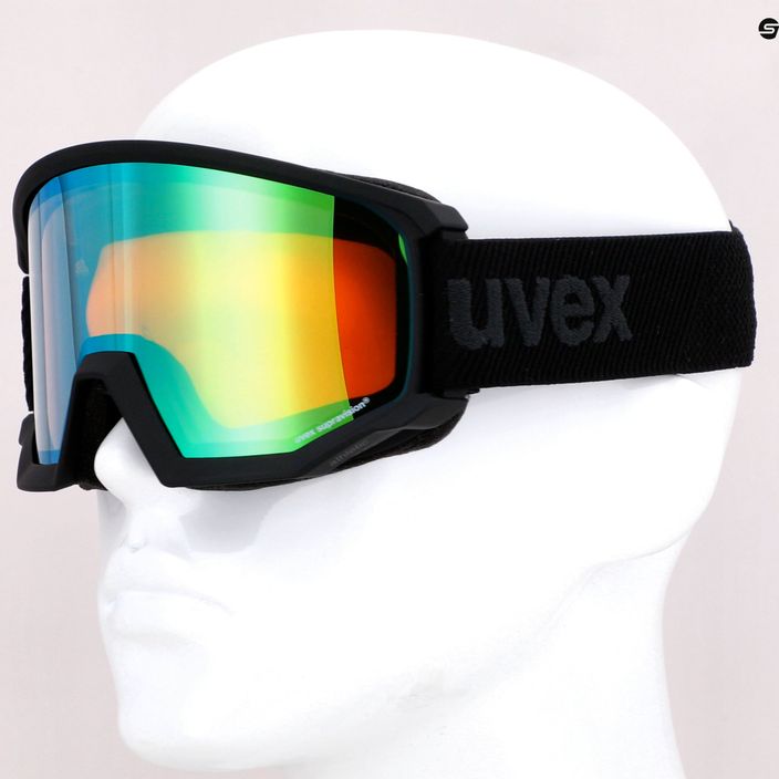 Ski goggles UVEX Athletic FM black mat/mirror green lasergold lite55/0/520/2330 11