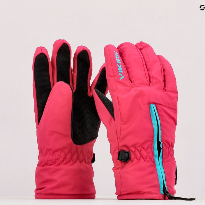 Children's ski gloves Viking Asti pink 120/23/7723/46 9