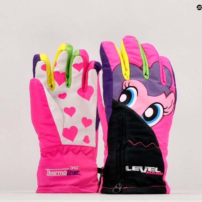 Level Lucky children's ski gloves pink 4146 7