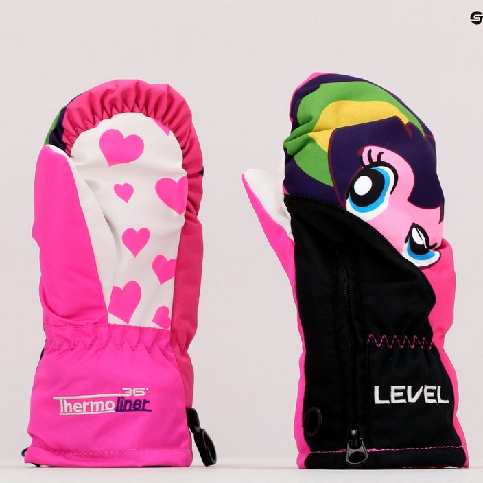 Level Lucky Mitt children's ski glove pink 4146 5